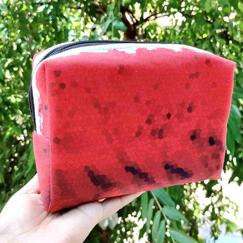 Personalised Red Printed Box Pouch