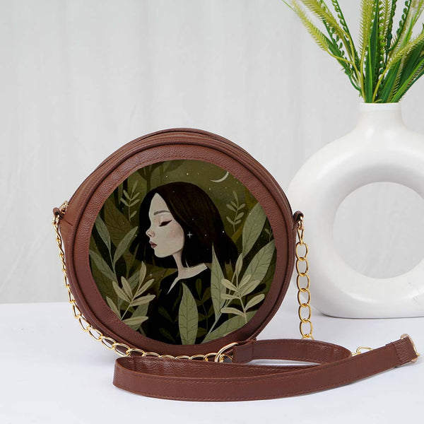 Personalised Round Sling Bag for Trendsetting Travels - Uncommongifts.in