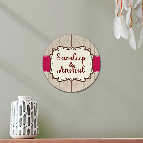 Personalised Round Wall Hanging - Uncommongifts.in