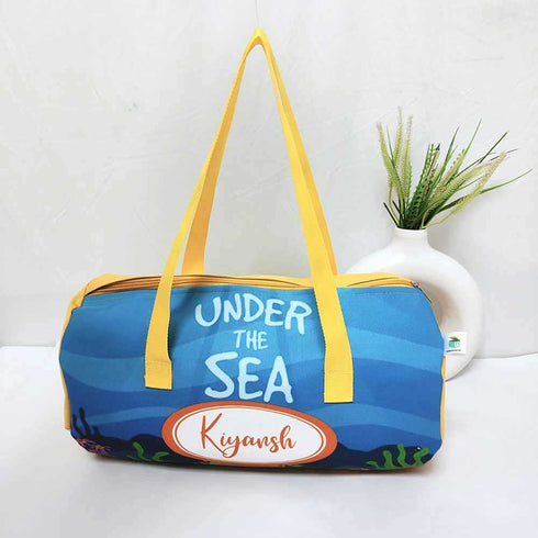 Personalised Sea Printed Kids Duffle Bag
