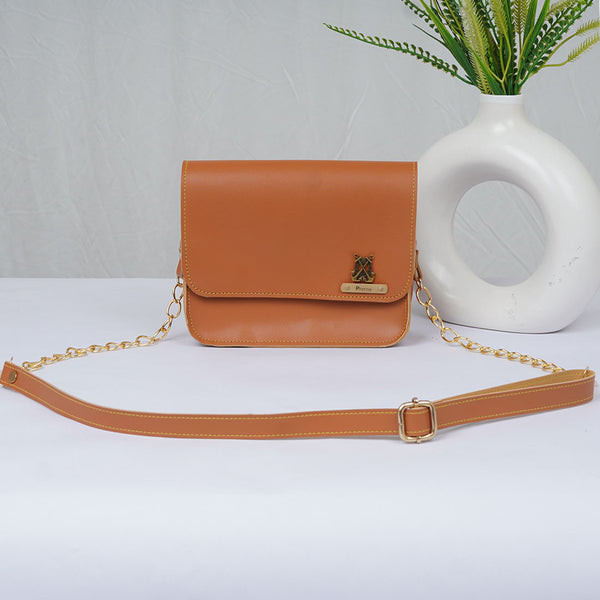 Personalised Sling Bag with Charms - Tan - Uncommongifts.in