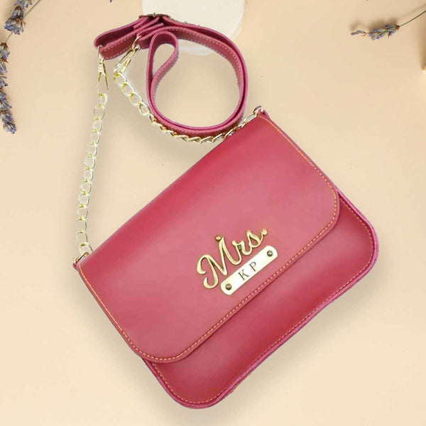 Personalised Sling Bag with Charms - Uncommongifts.in