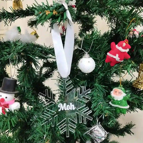 Personalised Snowflake Christmas Ornaments