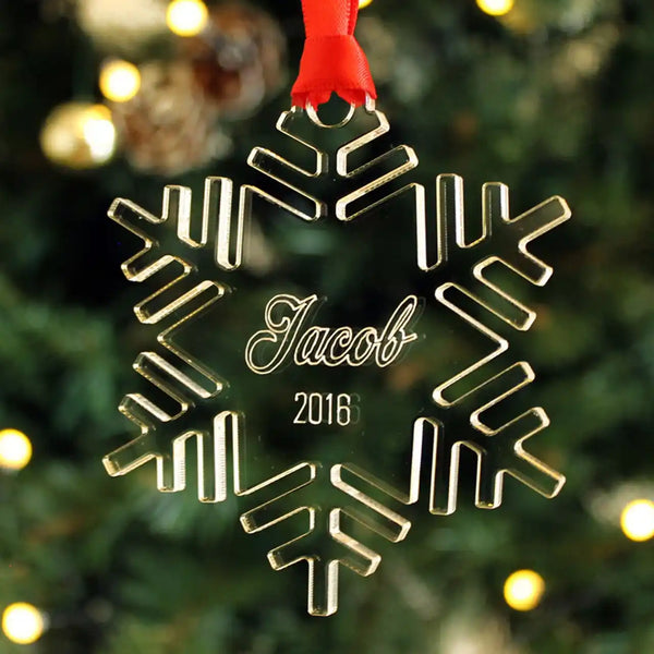 Personalised Snowflake Christmas Ornaments