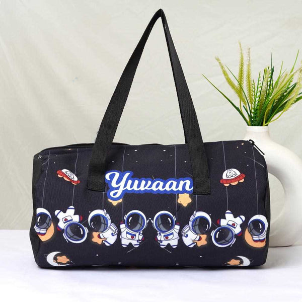 Personalised Space Printed Kids Duffle Bag