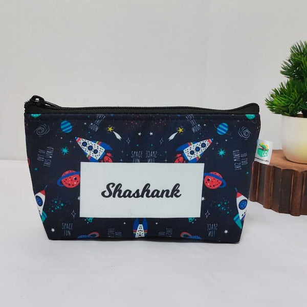 Personalised Space Printed Kids Pouch