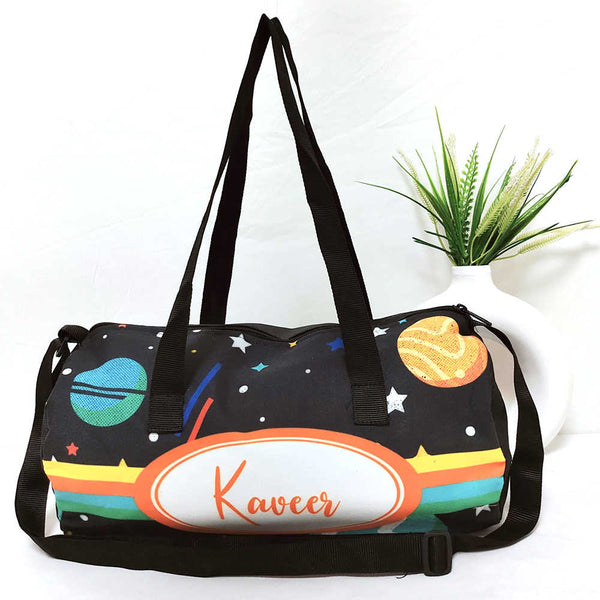 Personalised Space Printed Kids Sling Swimming Duffle Bag