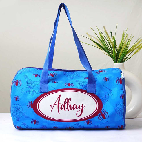 Personalised Spider Printed Kids Duffle Bag