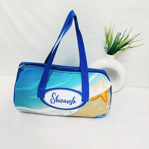 Personalised Star Fish Printed Kids Duffle Bag