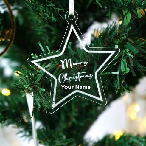 Personalised Star Shape Ornaments for Christmas