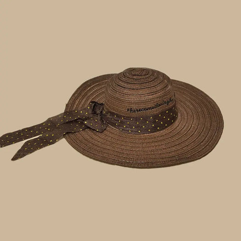 Personalised Summer Hats For Women - Dark Brown