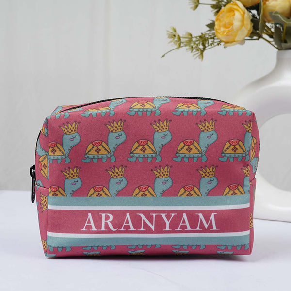 Personalised Turtle Printed Box Pouch - Uncommongifts.in