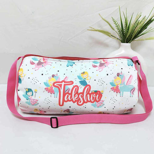 Personalised Unicorn Kids Sling Duffle Bag
