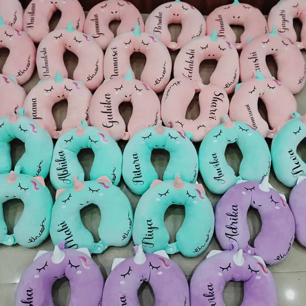 Personalised Unicorn Neck Pillow for Kids