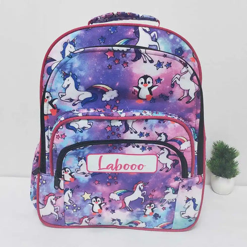 Personalised Unicorn Printed Kids Bagpack