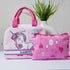 Personalised Unicorn Printed Kids Lunch Bag & Pouch Combo