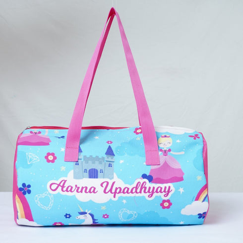 Personalised Unicorn Printed Kids Swimming Duffle Bag