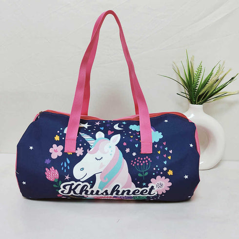 Personalised Unicorn Printed Kids Swimming Duffle Bag