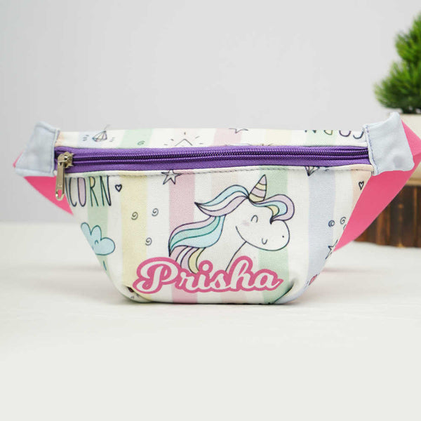 Personalised Unicorn Printed Kids Waist Pouch