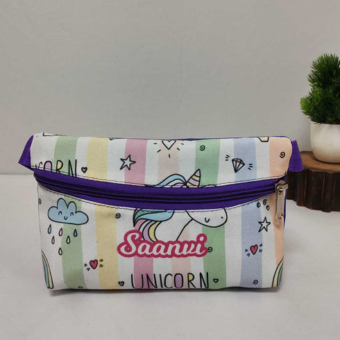 Personalised Unicorn Printed Kids Waist Pouch