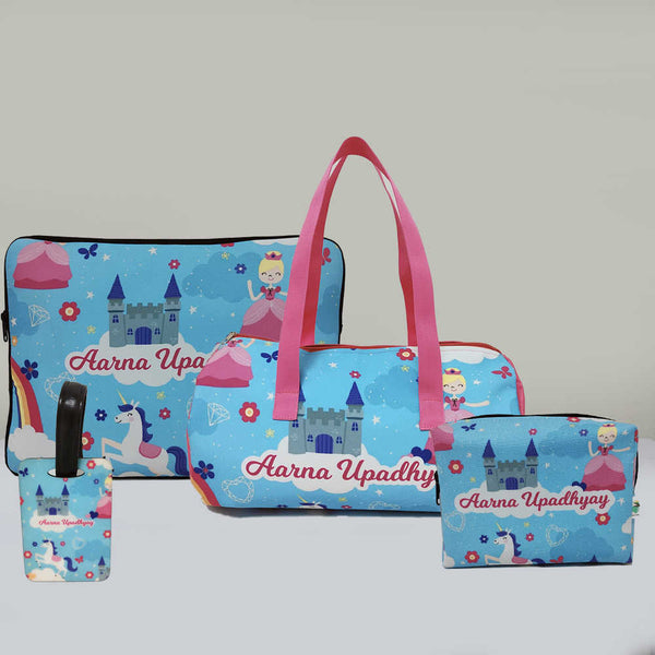 Personalised Unicorn Printed Laptop Sleeve/Cover Kids Combo Gift Set