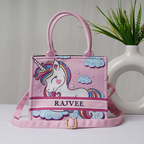 Personalised Unicorn Printed Sling Bag