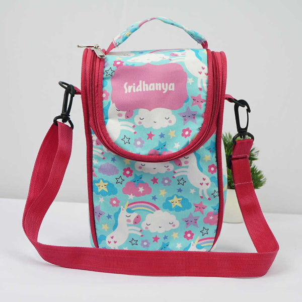 Personalised Unicorns Printed Kids Lunch Bag