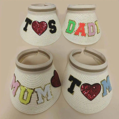 Personalised Visor Hat with Patch or Initial