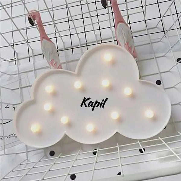 Personalised White Cloud Marquee Lamp