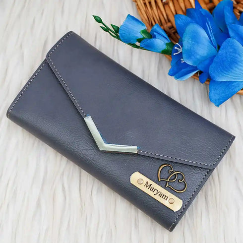 Personalised Women's Wallet With Charm - Pink