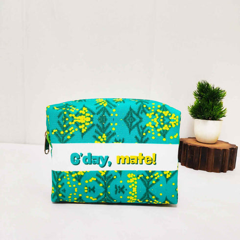 Personalised Yellow Floral Printed Box Pouch