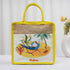 Personalised Yellow Jute & Canvas Lunch Bag - Uncommongifts.in