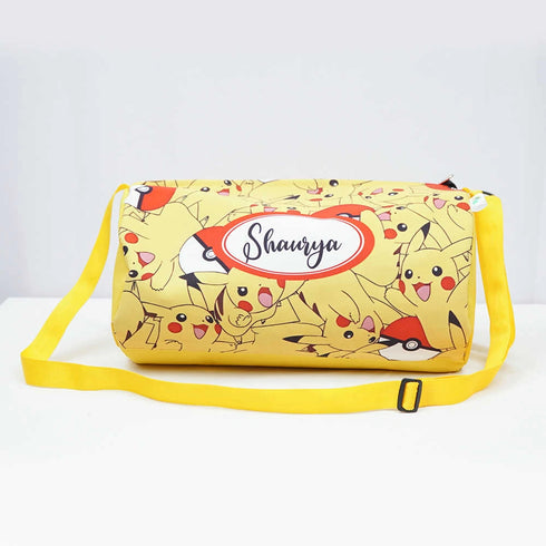 Personalised Yellow Kids Swimming Duffle Bag with Sling
