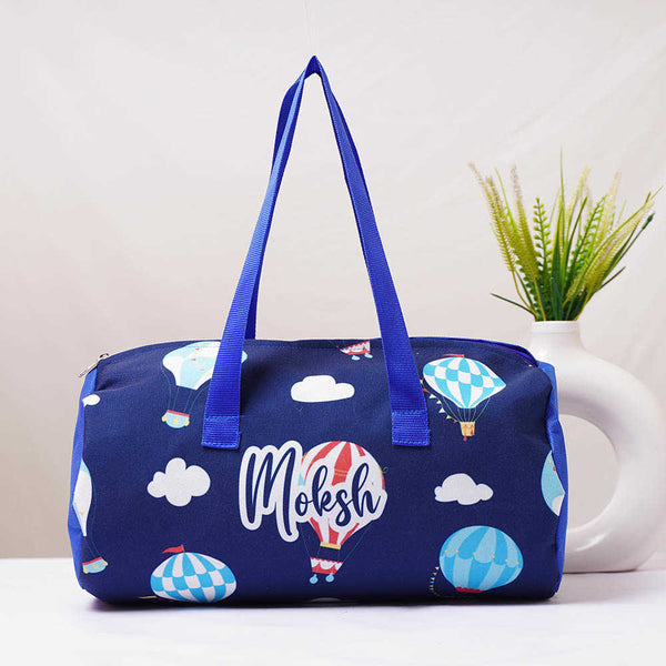 Personalised Air Balloon Printed Kids Duffle Bag