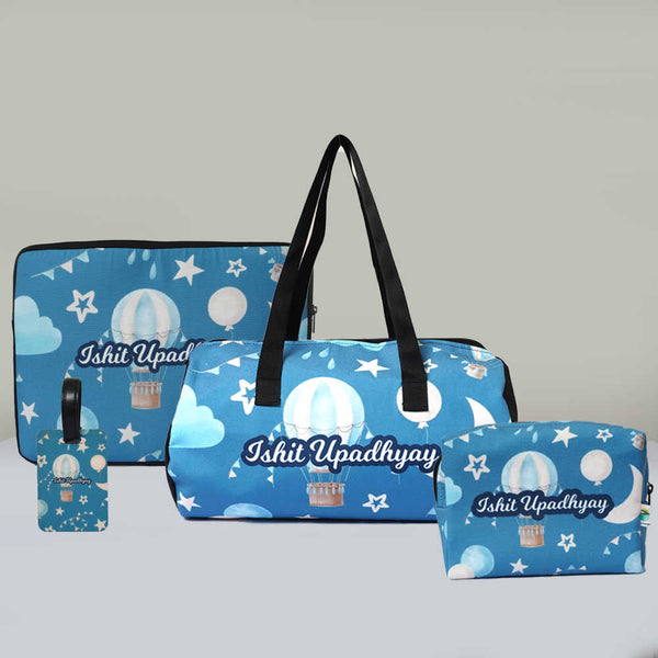 Personalised Air Balloon Printed Laptop Sleeve/Cover Kids Combo Gift Set