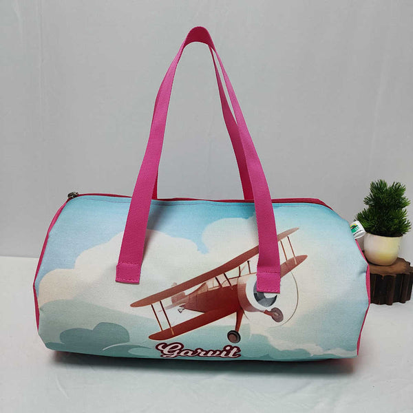 Personalised Airplane Printed Kids Swimming Duffle Bag