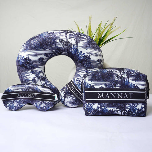 Personalised Animal Printed Neck Pillow Combo Gift Set