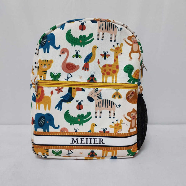 Personalised Animals Printed Kids Bag Pack