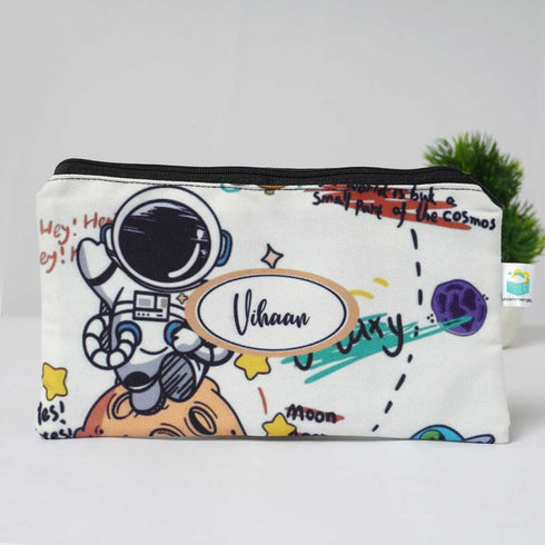 Personalised Astronaut Printed Kids Pencil Pouch