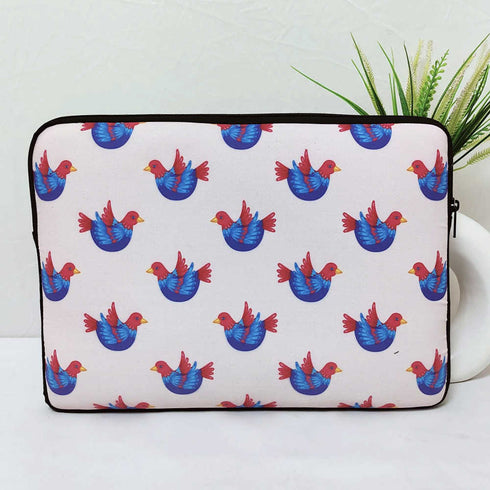 Personalised Birds Printed Kids Laptop Sleeve/Cover