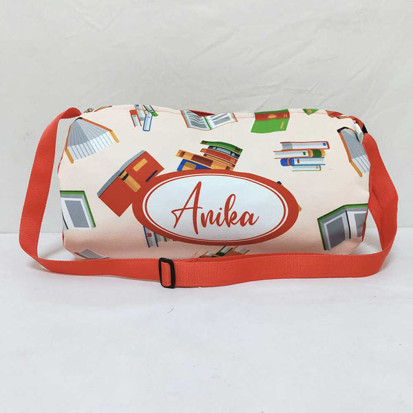 Personalised Book Printed Kids Sling Duffle Bag