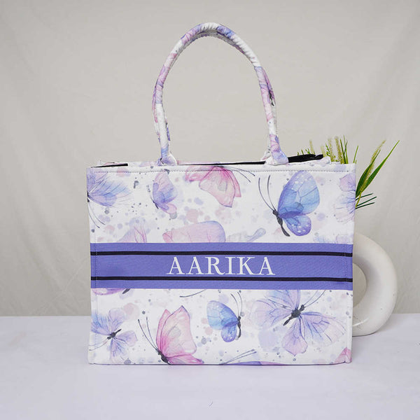 Personalised Butterflies Printed Kids Box Bag