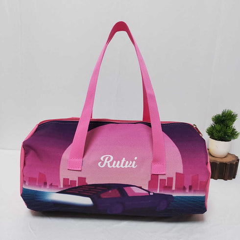Personalised Car Printed Kids Swimming Duffle Bag