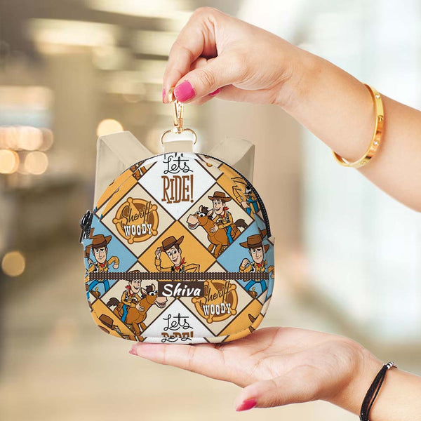 Personalised Cartoon Printed Backpack Keychain