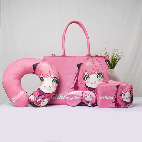 Personalised Cartoon Printed Kids Box Bag Combo Gift Set