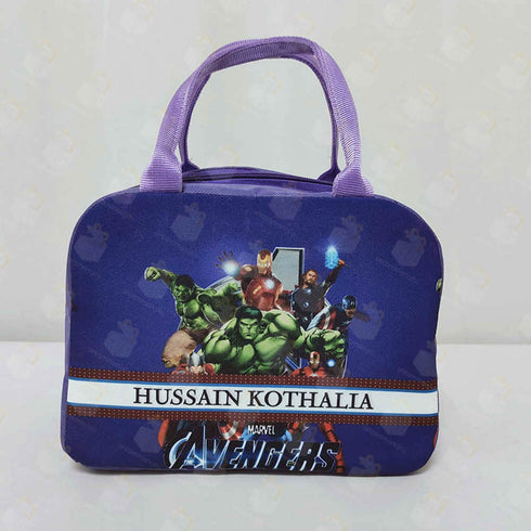 Personalised Cartoon Printed Kids Lunch Bag With Handle