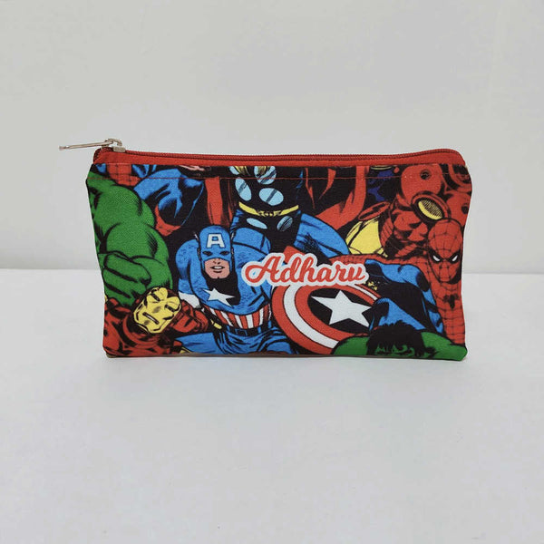 Personalised Cartoon Printed Kids Pencil Pouch