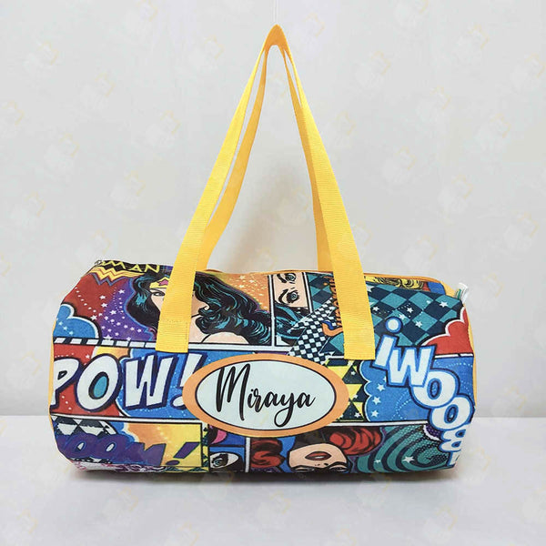 Personalised Cartoon Printed Kids Swimming Duffle Bag