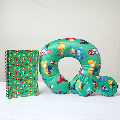 Personalised Cartoon Printed Neck Pillow Combo Gift Set