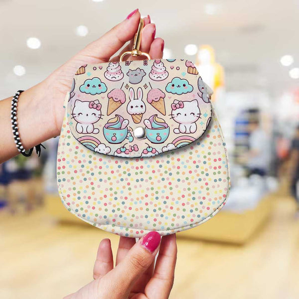 Personalised Cat Printed Sling Bag for Kids